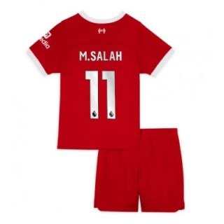 Otroški Nogometni dresi kompleti Liverpool Domači 2023-24 Mohamed Salah 11