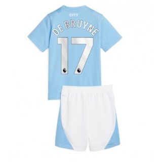 Otroški Nogometni dresi Manchester City Domači 2023-24 Kratek Rokav + Kratke hlače Kevin De Bruyne 17